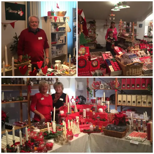 Pastor Arne Kristoffersen and volunteers at the annual Scandinavian Christmas Market