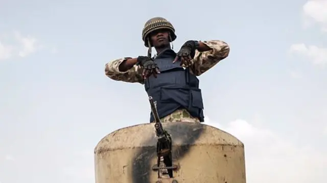 A soldier in Nigeria