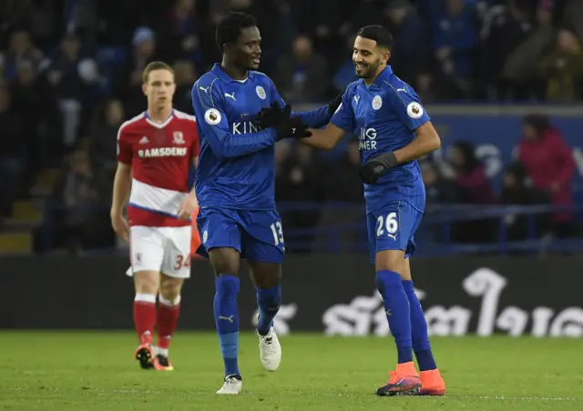 Riyad Mahrez and Daniel Amartey