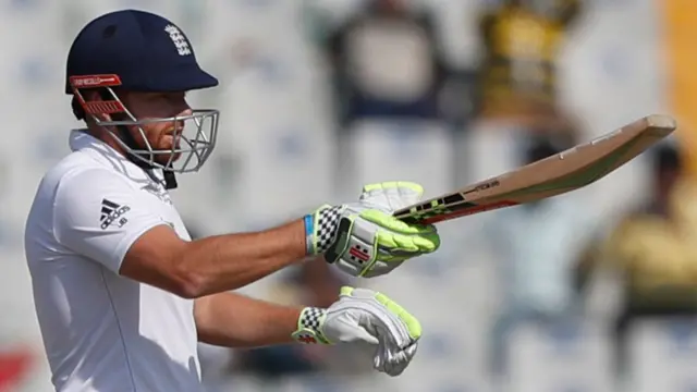 Jonny Bairstow celebrates his half century