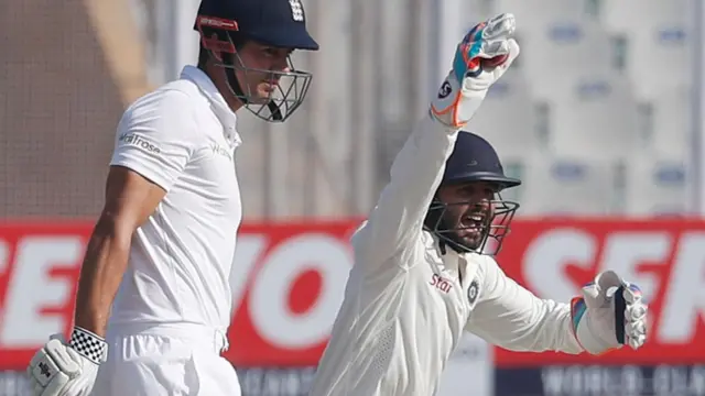 Alastair Cook loses his wicket