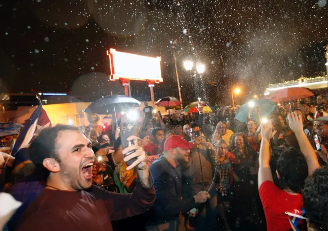 Cuban exiles celebrate in Miami