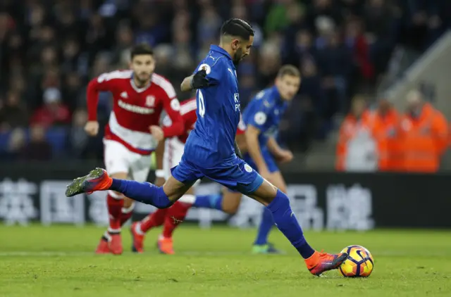 Mahrez scores penalty