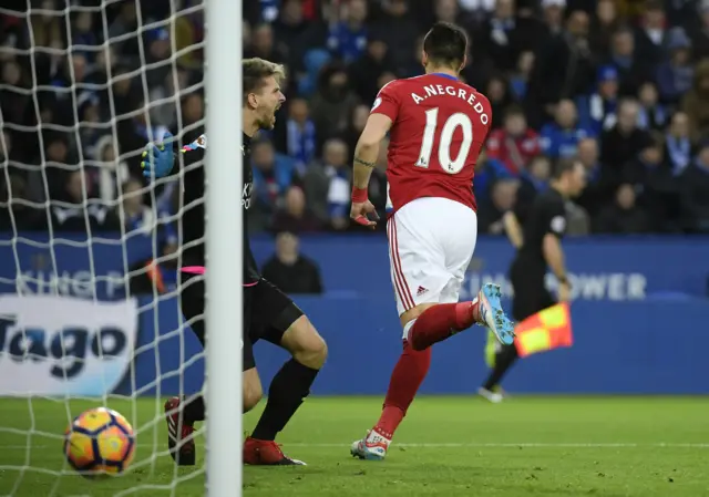 Negredo celebrates