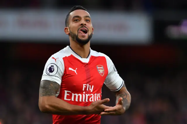 Theo Walcott celebrates