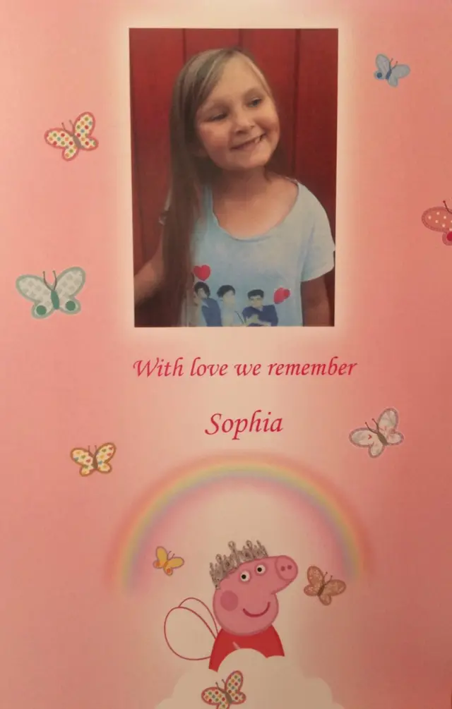 Sophia McDonald order of service