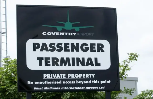 Coventry Airport sign