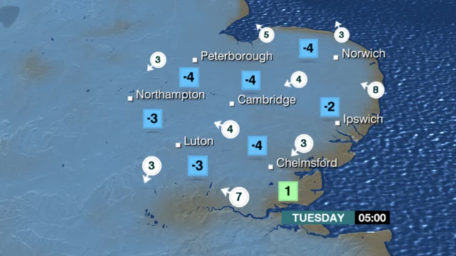 Overnight weather map