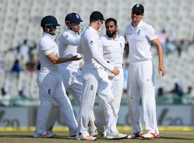 dismissal of India batsman Ravindra Jadeja