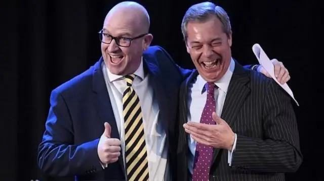 Paul Nuttall with Nigel Farage