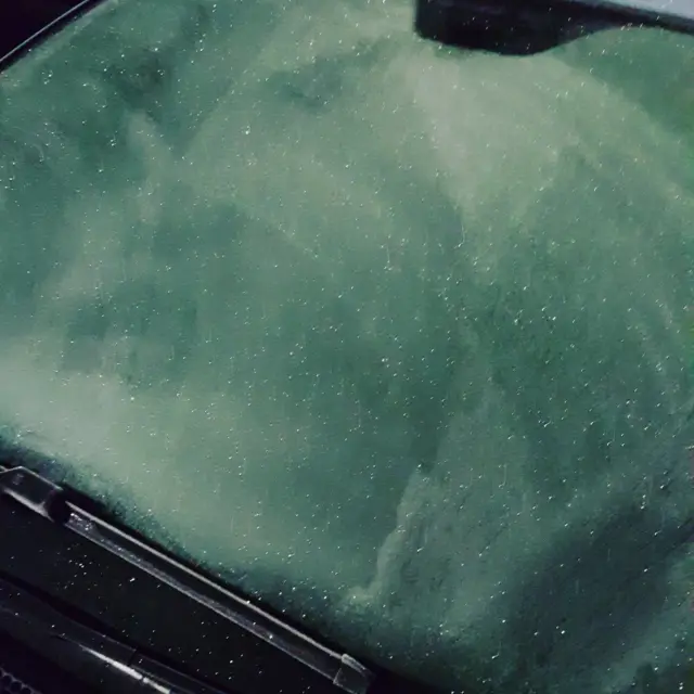 Ice on windscreen