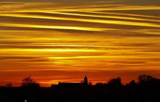 Sunset over York