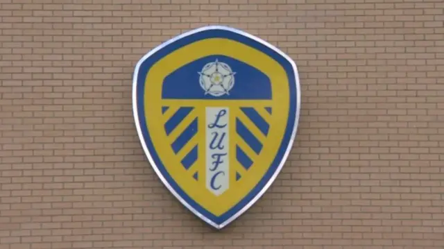 LUFC logo at Elland Road