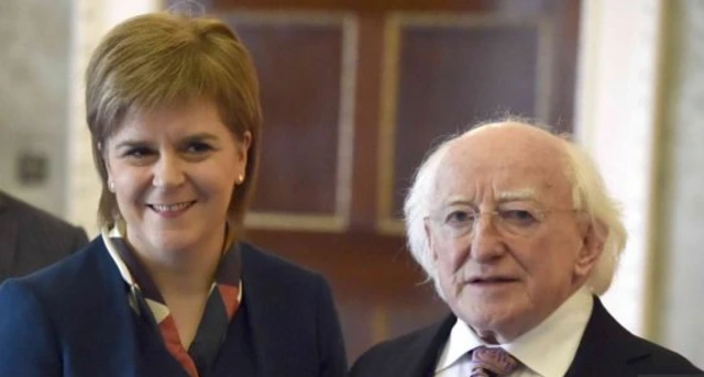 Nicola Sturgeon and President Michael D Higgins