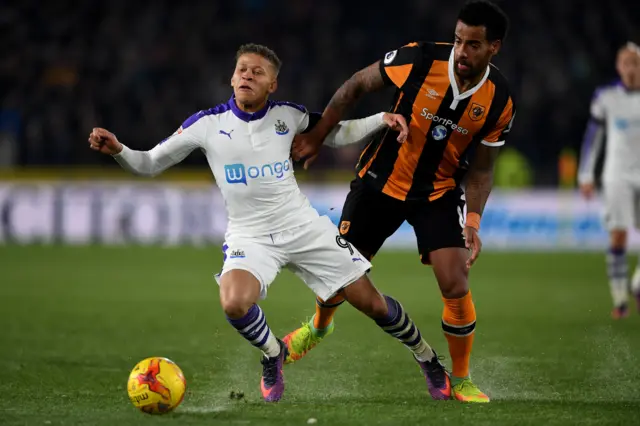 Dwight Gayle and Tom Huddlestone