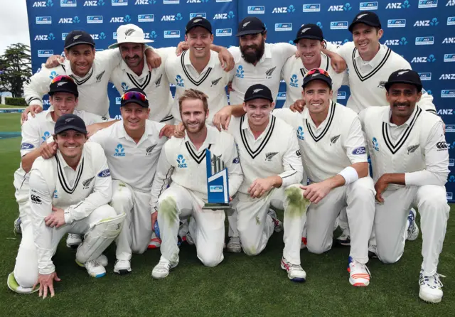 New Zealand celebrate a 2-0 Test series win