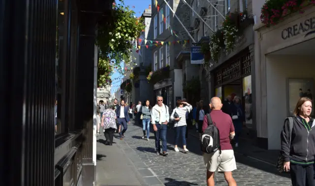 High street in St Peter Port