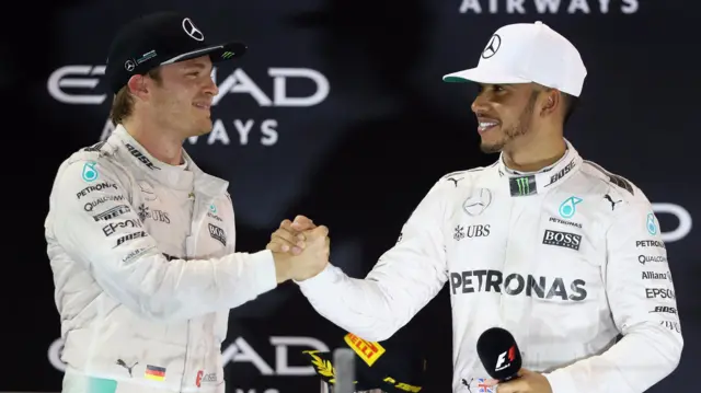 Nico Rosberg and Lewis Hamilton