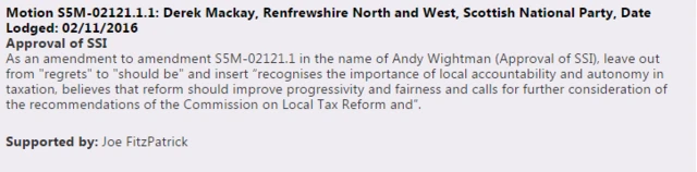 SNP amendment