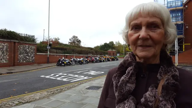 Janet Jervis outside Vue cinema, Norwich