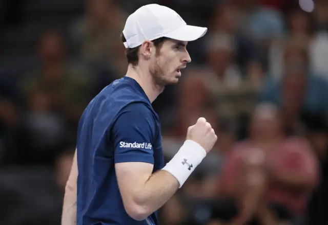 Andy Murray celebrates