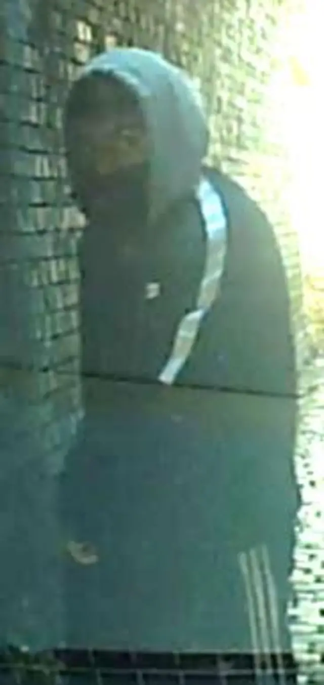 Dashboard camera image of suspect