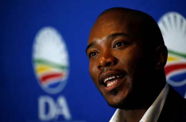 16/08/2016 Reuters Leader of South Africa"s Democratic Alliance (DA) Mmusi Maimane speaks during a news conference in Johannesburg, South Africa April 1, 2016.