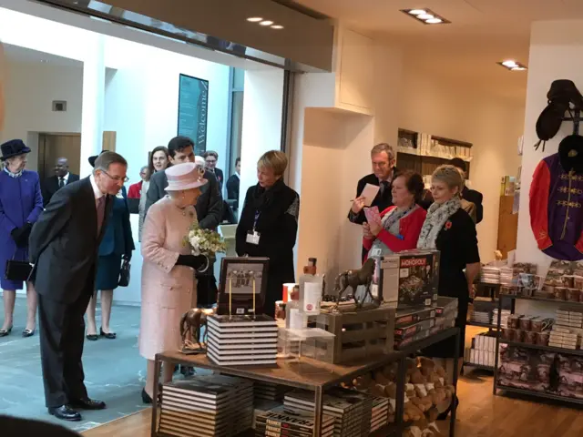 The Queen in the Palace House shop