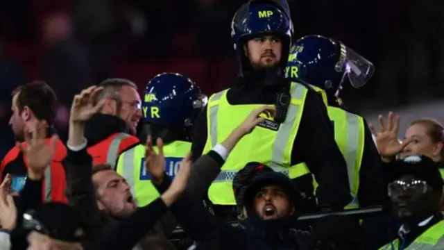 Crowd trouble at the London Stadium