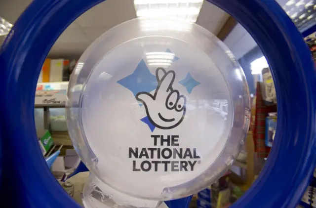 National Lottery kiosk in a newsagent in London