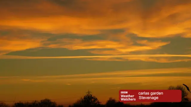 Red sky over Stevenage