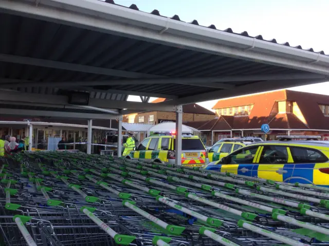 Scene outside Asda