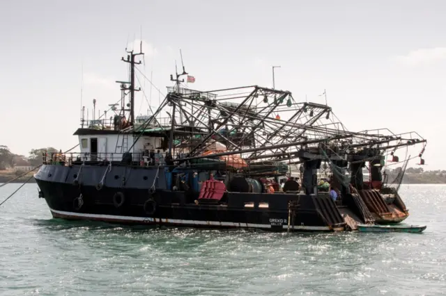 The vessel is currently moored at the port in Kenya's coastal city of Mombasa