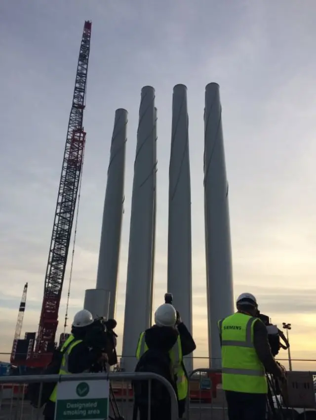 Huge wind turbine towers