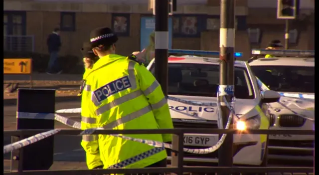 Police officer at scene in Hull