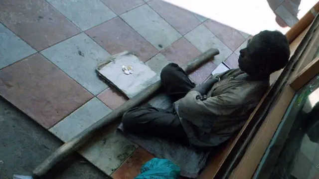 A beggar in Kenya's capital Nairobi