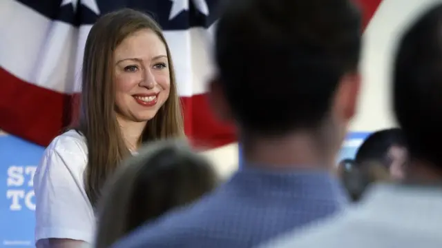 Chelsea Clinton campaigns for her mother, Democratic presidential candidate Hillary Clinton, Wednesday, Nov. 2, 2016, at a rally in Boulder, Colo