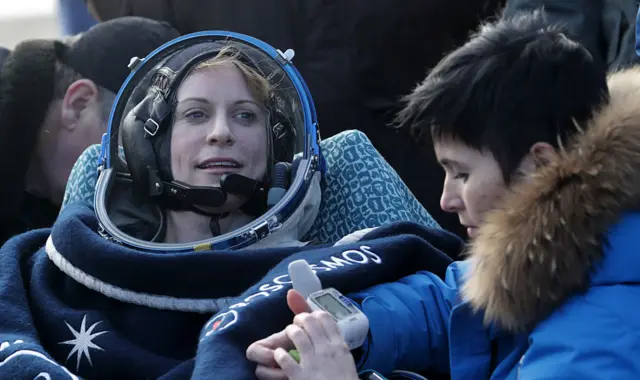 US astronaut Kate Rubins sent in her vote from the International Space Station before she landed on 30 October