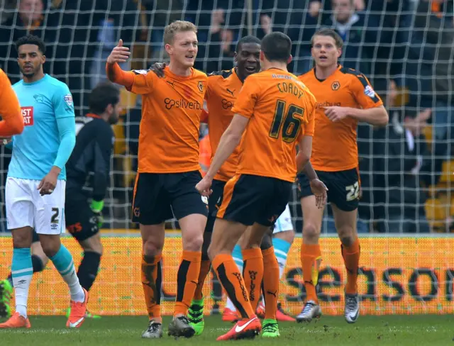 George Saville and Wolves celebrate