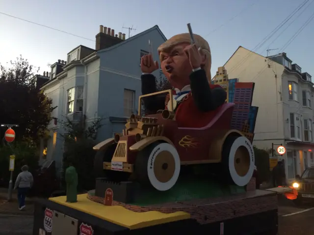 Trump effigy