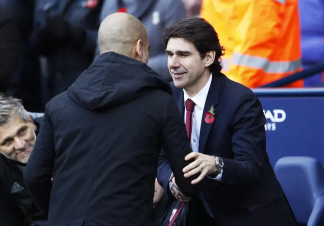 Aitor Karanka and Pep Guardiola