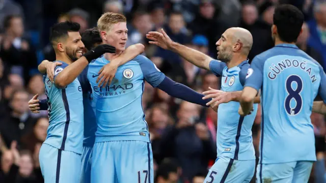 Sergio Aguero celebrates