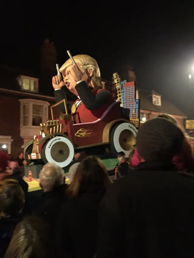 Trump effigy