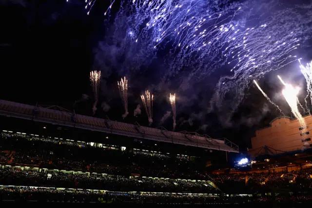 Fireworks at Stamford Bridge