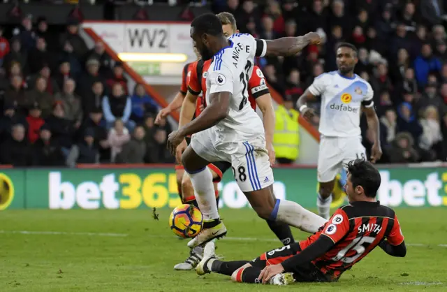 Adam Smith brings down Victor Anichebe