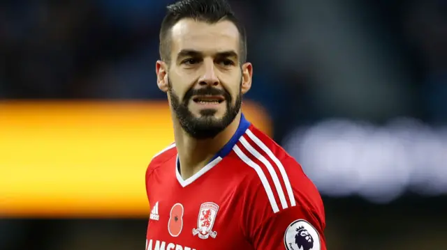 Alvaro Negredo reacts