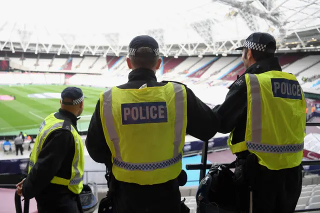 Policemen at London Stadium