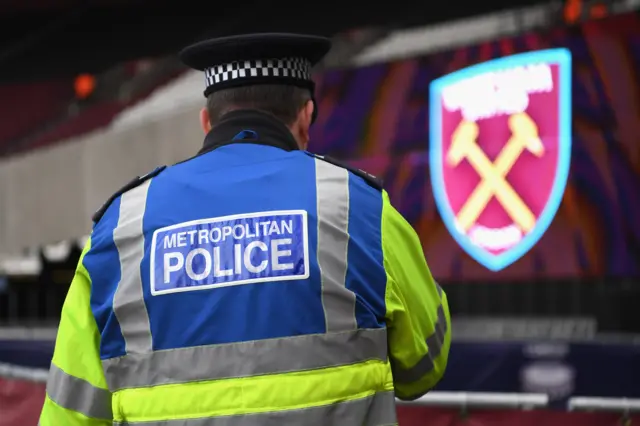 Policeman at London Stadium