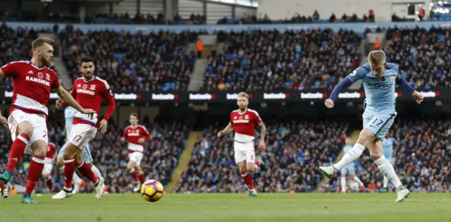 Kevin De Bruyne shoots