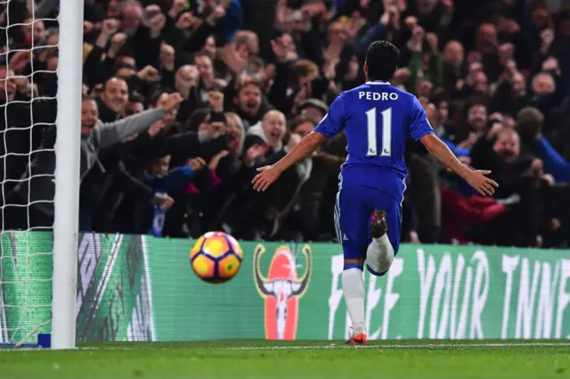 Chelsea's Pedro celebrates